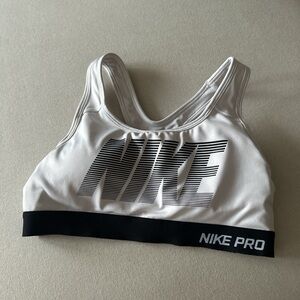Nike Pro Women's White and Black Sports Bra